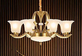 Đèn Chùm Mạ Đồng VQCHHK 9607-8