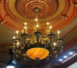 Đèn chùm đồng bát đá VQDCD1998-18