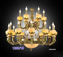 Đèn chùm đồng bát đá VQCD1292-18