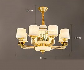 Đèn chùm đồng bát đá VQCD4078-8