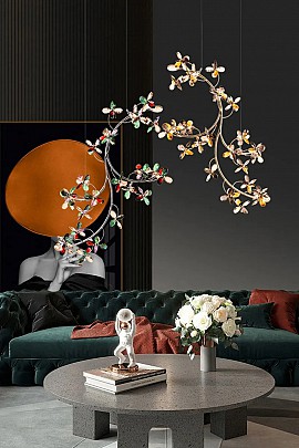 Đèn chùm pha lê nhành hoa VQCHNH890