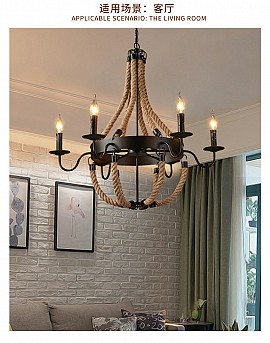 Đèn thả trang trí dây thừng VQNE146