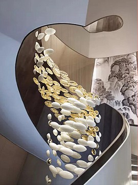 Đèn thông tầng pha lê nhành hoa - VQDTTTCL390