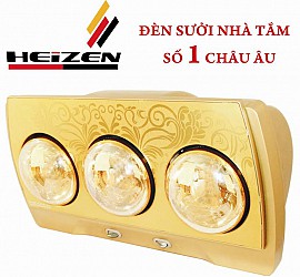 ĐÈN SƯỞI HEIZEN 3 BÓNG VÀNG HE-3B