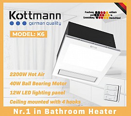 Quạt Sưởi Âm Trần Đa Năng Kottman K6 5 trong 1