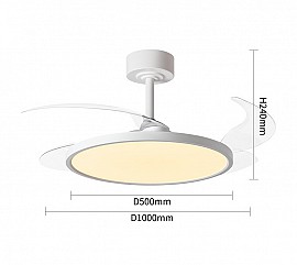 Quạt trần giấu cánh siêu mỏng VQ1919R