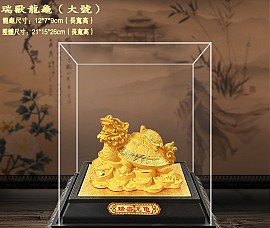 Tượng long quy mạ vàng 24K
