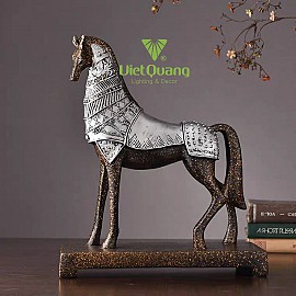 Tượng Chiến Mã Greek Horse (Nâu Bạc)