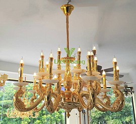 Đèn Chùm Đồng Mạ Vàng 24k VQCHD6903-20